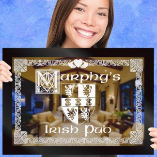 'Irish-American Bar' - Home Bar Etched Mirror Gift 3