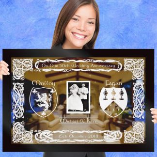 A Love For Life Wedding Anniversary Custom Engraved Gift Mirror