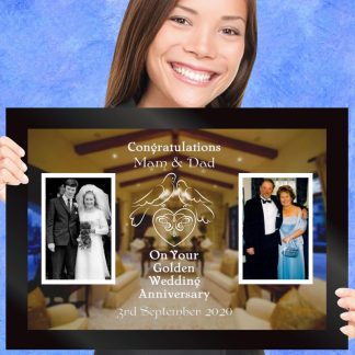 Together Forever Wedding Anniversary Custom Engraved Gift Mirror