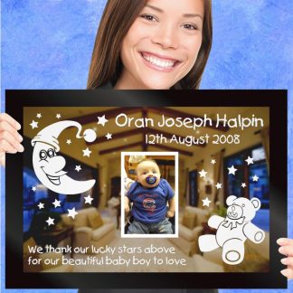 ‘Our New Little Star' - Birth Of A Baby Etched Mirror Gift 1