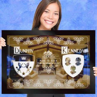 Ornate Essence Custom Engraved Coat of Arms Gift Mirror