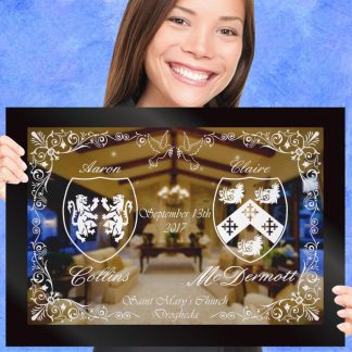 A Little Piece of Tradition Custom Engraved Coat of Arms Gift Mirror