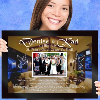 ‘Our Sincerest Thanks' - Parents Of The Bride & Groom Etched Mirror Gift 1