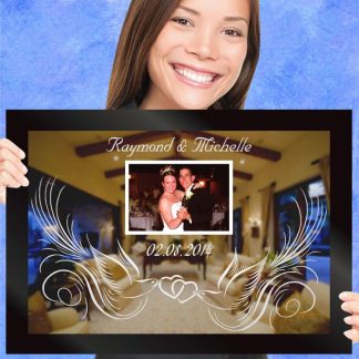 Entwined Hearts Custom Engraved Wedding Gift Mirror