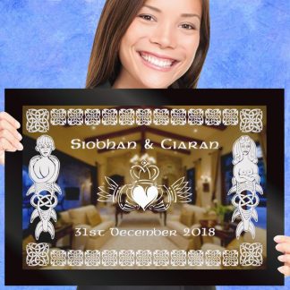 Celtic Traditions of the Heart Custom Engraved Wedding Gift Mirror