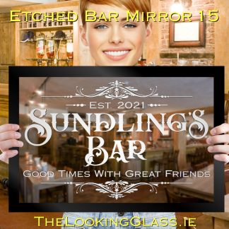 etched bar mirror custom made