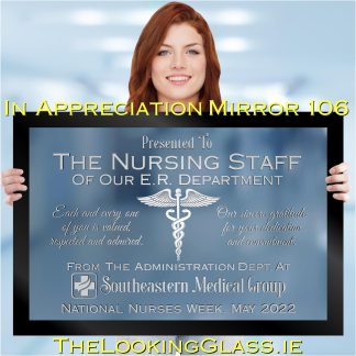 ‘Nurse/Doctor Appreciation Mirror’ – 33" x 23" In Appreciation Etched Mirror Gift 106