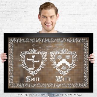 Custom: Christopher N. - 33" x 23" Framed Etched Mirror