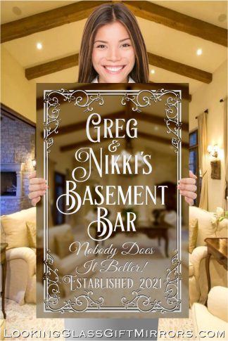 Custom Nicolle B. - 30" x 20" unframed etched mirror