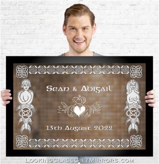 Custom order for Mary McG - upgrade to 33" x 23" Etched Mirror Gift