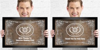 Custom: Brian D. - 20" x 14" Framed Etched Mirrors (2)