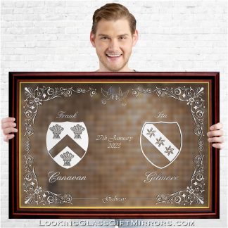 Custom: Denise R.  - 33"x23" replacement mirror with revised date