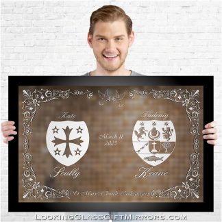 Custom: Sinead G. - 33" x 23" Framed Etched Mirror