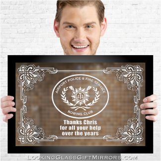 Custom: Brian D. - 20" x 14" Framed Etched Mirrors (2)