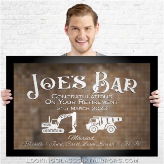 Custom: Mairead R. 33" x 23" Framed Etched Mirror