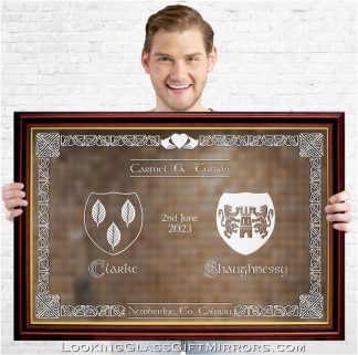 Custom: Carmel C. - 33" x 23" Framed Etched Mirror