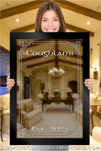 Custom: Caitriona C. - 23" x 33" Framed Etched Mirror