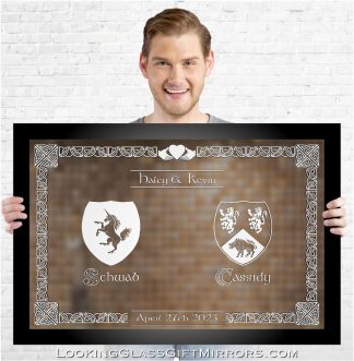 Custom: Angelene O'L. - 33" x 23" Framed Etched Mirror