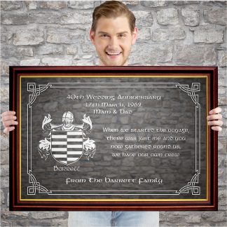 Custom: Mary P. - 33" x 23" Framed Etched Mirror re. 40th W A Barrett