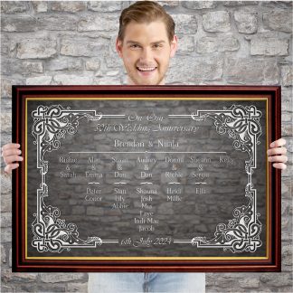 Custom: Susan B. - 33" x 23" Framed Etched Mirror