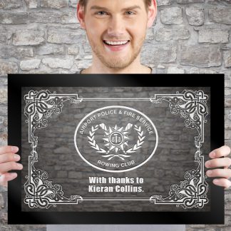 Custom: Brian D. - 20" x 14" Framed Etched Mirror