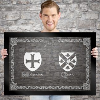 Custom: Una M. re. Molyneaux-Quaid 33" x 23" Framed Etched Mirror