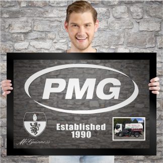 Custom: Agnes McG. re. "PMG" 33" x 23" Framed Etched Mirror